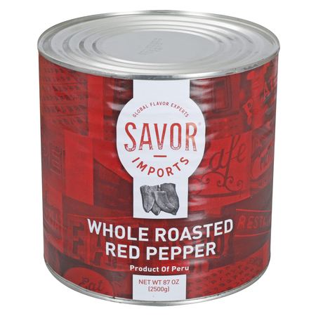 SAVOR IMPORTS Savor Imports Whole Roasted Red Peppers 3kg, PK6 474321